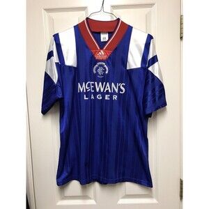 NWOT 1992/94 Rangers M/L Adidas Home Jersey Blue Retro Vintage